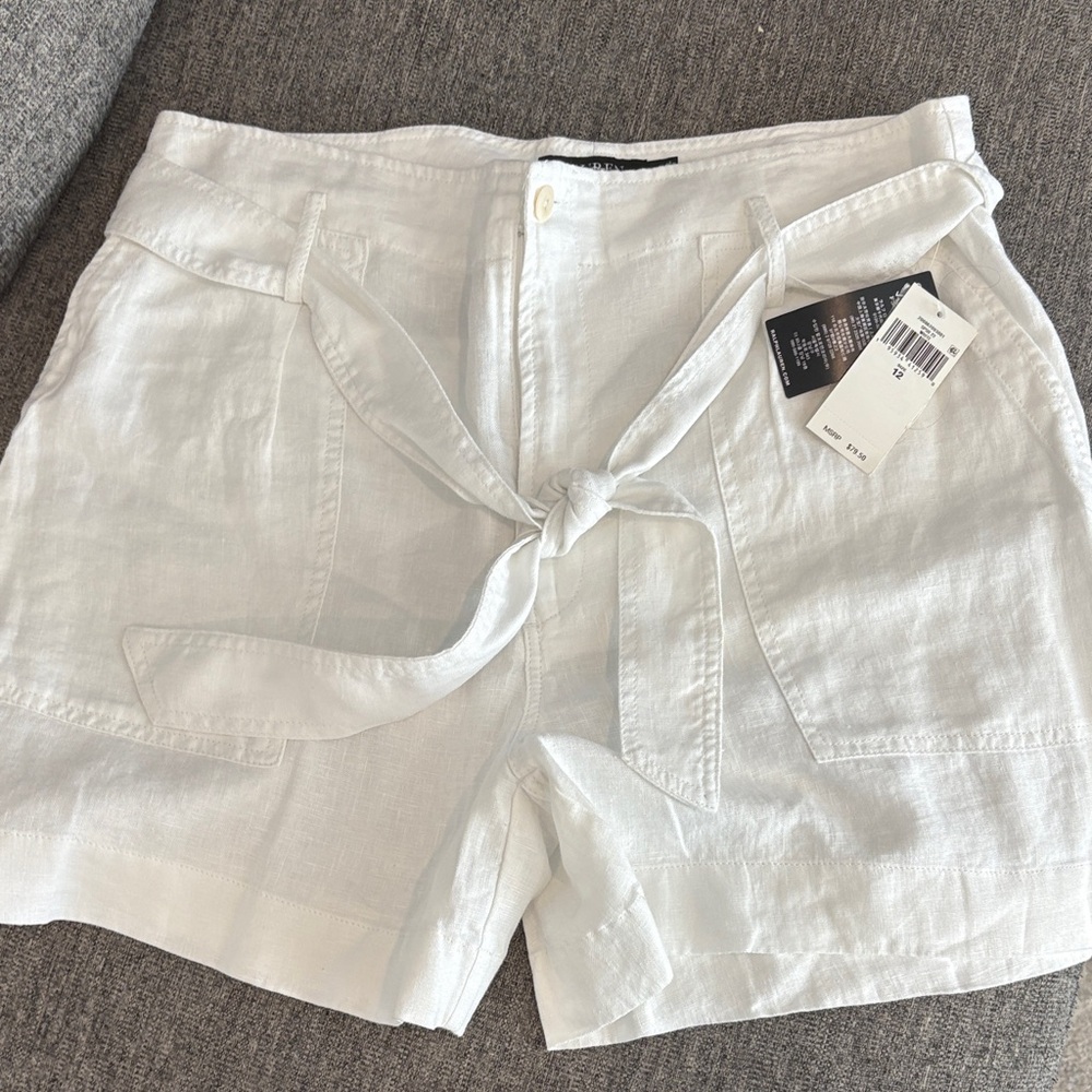 Lauren Ralph Lauren High Waist Cream Shorts